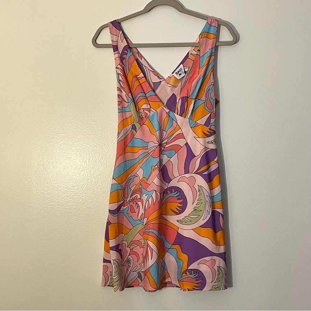 Princess Polly | Nellie mini dress Pink Multi retro pattern Womens size 8 a-line - Picture 5 of 11